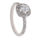 18ct White Gold 1.00ct Brilliant Cut Diamond Cluster Ring