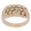 9ct Yellow Gold Three Row Keeper Ring