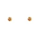 9ct Yellow Gold Champagne Cubic Zirconia Stud Earrings 3mm