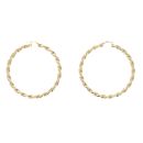 9ct Yellow Gold Large Twist Hoop Earrings