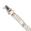 18ct White Gold Greek Key Bracelet 7"