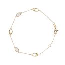 9ct Yellow Gold Created Opal Bracelet 7.5"