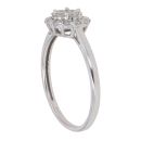 9ct White Gold 0.35ct Brilliant Cut Diamond Cluster Ring