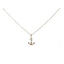 14ct Yellow & White Gold Child's Anchor Pendant & Chain