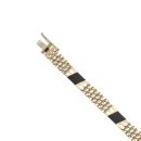 9ct Yellow Gold Onyx Fancy Bracelet 8"