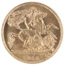 1915 George V Large Head UK Half Sovereign Coin