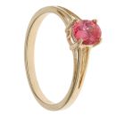 18ct Yellow Gold Pink Gemstone Single Stone Ring