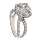 18ct White Gold 2.89ct Brilliant Cut Diamond Cluster Ring
