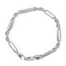 Silver Twisted Rope Bracelet 8.5" By Icesia