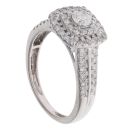 18ct White Gold 0.73ct Brilliant Cut Diamond Cluster Ring