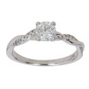 9ct White Gold 0.80ct Brilliant Cut Diamond Solitaire Ring