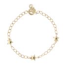 14ct Yellow Gold Triple Star Belcher Bracelet 8.5"