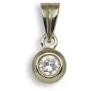 9ct Yellow Gold 0.25ct Rubover Pendant