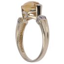 9ct Yellow Gold White Sapphire and Citrine Ring