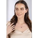 Silver Platinum Plated Emerald Cut London Blue Topaz Lab Grown Diamond Pendant Necklace