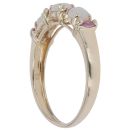 9ct Yellow Gold Pink Sapphire and Opal Fancy Ring