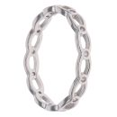 Silver Cubic Zirconia Chain Link Fancy Ring By Icesia