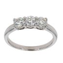 18ct White Gold Trilogy Diamond Ring