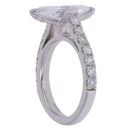 Platinum 3.00ct Marquise And Brilliant Cut Diamond Solitaire Ring