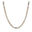 9ct Yellow And White Gold Fancy Chain 18"
