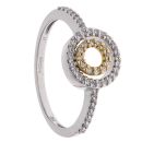 18ct Yellow and White Gold 0.17ct Diamond Circle Ring