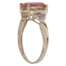 9ct Yellow Gold 0.01ct Diamond and Sunset Topaz Ring