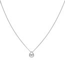 18ct White Gold 0.15ct Diamond Floating Solitaire Pendant And Chain 18"