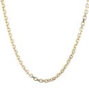 14ct Yellow Gold Square Belcher Chain 20"