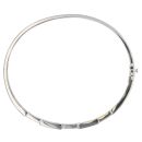 9ct White Gold 0.15ct Brilliant Cut Diamond Hinged Bangle