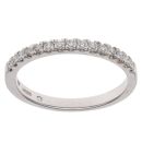18ct White Gold 0.30ct Brilliant Cut Diamond Half Eternity Ring
