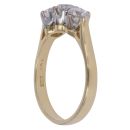 18ct Yellow Gold 1.00ct Round Brilliant Cut Diamond Trilogy Ring
