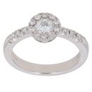 18ct White Gold 0.58ct Brilliant Cut Diamond Cluster Ring