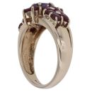 9ct Yellow Gold Ruby and Sapphire Cluster Ring