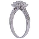 18ct White Gold 0.86ct Brilliant Cut Diamond Cluster Ring