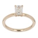 9ct Yellow Gold 1.11ct Emerald Cut Lab Grown Diamond Solitaire Ring