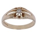9ct Yellow Gold 0.15ct Brilliant Cut Diamond Signet Ring