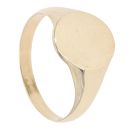 9ct Yellow Gold Plain Signet Ring