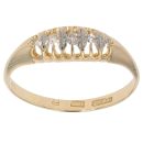 18ct Yellow Gold 0.10ct Diamond Five Stone Ring