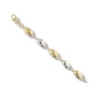 9ct Yellow And White Gold Oval Link 7" Bracelet