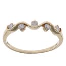 9ct Yellow Gold 0.25ct Brilliant Cut Diamond Five Stone Fancy Ring
