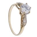 9ct Yellow Gold Cubic Zirconia Single Stone Ring