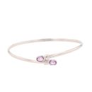 9ct White Gold Amethyst Fancy Bangle