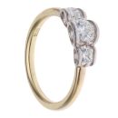 18ct Yellow Gold 1.00ct Brilliant Cut Diamond Trilogy Ring