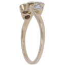 9ct Yellow Gold 0.50ct Brilliant Cut Diamond Crossover Ring