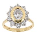 18ct Yellow Gold 2.50ct Diamond Cluster Ring