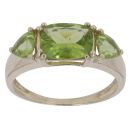 9ct Yellow Gold Peridot Three Stone Ring