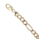 9ct Yellow Gold Figaro Bracelet 9"