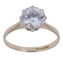9ct Yellow Gold Cubic Zirconia Single Stone Ring