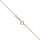 9ct Yellow and Rose Gold Clogau Daffodil Pendant and Curb Chain 22"