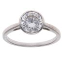 9ct White Gold 2.00ct Brilliant Cut Lab Grown Diamond Solitaire Ring